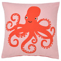 BLÅVINGAD Cushion cover, octopus pattern/pink, 50x50 cm