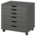 ALEX Drawer unit on castors, dark grey, 67x66 cm