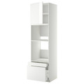 METOD / MAXIMERA Hi cab f ov/combi ov w dr/2 drwrs, white/Ringhult white, 60x60x220 cm