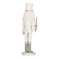 Nutcracker Christmas Decoration 28cm, white, hat