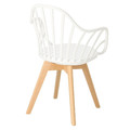 Chair with Armrests Sirena, white
