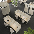 MITTZON Desk, birch veneer/white, 140x60 cm