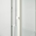 BLÅLIDEN Glass-door cabinet, white, 35x32x151 cm