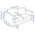 VIMLE 2-seat sofa, Saxemara black-blue