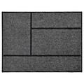 KÖGE Door mat, grey, black, 69x90 cm