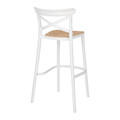 Bar Stool with Backrest Moreno, white