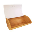 Feel Maestro Modern Stainless Steel & Bamboo Bread Bin MR-1775-IVORY