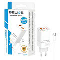 Beline Wall Charger EU Plug 65W GaN 2xUSB-C +USB-A + USB-C cable