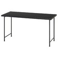 LAGKAPTEN / SPÄND Desk, black-brown/black, 140x60 cm
