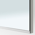 VIKEDAL Door with hinges, mirror glass, 25x229 cm