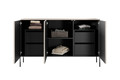 Three-Door Cabinet with Drawer Units Sonatia 150 cm, cashmere