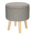 Stool with Storage L Neely, light grey