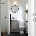 ENHET / TVÄLLEN Wash-stnd w door/wash-basin/tap, grey/grey frame, 44x43x65 cm