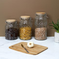 Glass Storage Jar with Bamboo Lid 1.8l