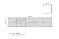 Wall-Mounted TV Cabinet Asha 200cm, cashmere