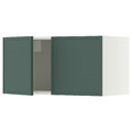 METOD Wall cabinet with 2 doors, white/Aspudden dark grey-green, 80x40 cm