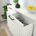 BESTÅ Storage combination w doors/drawers, white/Sutterviken/Kabbarp white clear glass, 120x42x213 cm