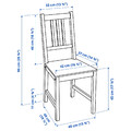 PINNTORP / PINNTORP Table and 4 chairs, light brown stained red stained/light brown stained, 125 cm