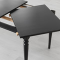 INGATORP Extendable table, black, 155/215x87 cm