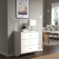 RACKNÄS Chest of 3 drawers, white/wall mounted, 69x78 cm
