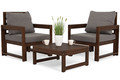 Outdoor Furniture Set MALTA, dark brown/graphite