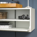 EKET Media storage combination, white/white stained oak, 175x35x35 cm