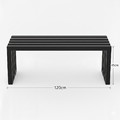 Architectural Modern Garden Bench 120cm, grey