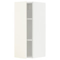 METOD Wall cabinet with shelves, white/Vallstena white, 30x80 cm