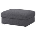 VIMLE Cover for footstool with storage, Gunnared medium grey