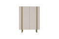 Two-Door Cabinet Verica 120 cm, cashmere/gold legs
