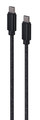 Gembird Cable USB C male - male USB C cotton braided 1.8m, black