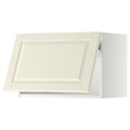 METOD Wall cabinet horizontal w push-open, white/Bodbyn off-white, 60x40 cm