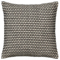 KUSTFLY Cushion cover, beige/black, 50x50 cm
