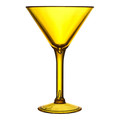 Plastic Cocktail Glass 240ml, yellow