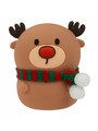 MARY'S LED Reindeer Night Light with Scarf, Brown
