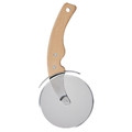 GRILLTIDER Pizza cutter, stainless steel/beech, 22 cm