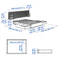 MANDAL Bed frame with headboard, birch/white, 140x202 cm