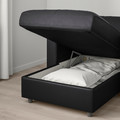 VIMLE 3-seat sofa-bed with chaise longue, Grann/Bomstad black