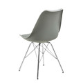 Chair Eris, 1pc, PP/faux leather, grey/chrome
