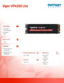 Patriot SSD 2TB Viper VP4300 Lite 7400/6400 M.2 PCIe Gen4x4 NVMe 2.0 PS5