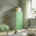 SMÅSTAD / PLATSA Wardrobe, white green/with 3 shelves, 60x57x123 cm