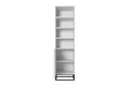 Shelving Unit Bookcase Asha 50cm, metal legs, high-gloss white