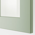 METOD Wall cabinet w shelves/2 glass drs, white/Stensund light green, 60x60 cm