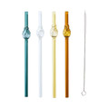 Reusable Glass Straw Set (4 Pieces)