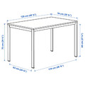 VIHALS / VIHALS Table and 4 chairs, white white/green Tibbleby grey-green, 125x74 cm