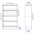 HAVSTA Shelving unit with plinth, white, 81x37x134 cm