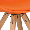 Dining Chair Norden Star Square, natural/orange