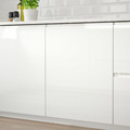VOXTORP Front for dishwasher, high-gloss white, 45x80 cm