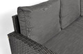 Garden Corner Sofa Set with Table, black