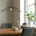 MOTSJÖ Pendant lamp shade, black, 60x40 cm